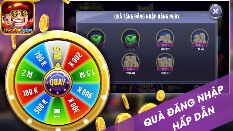 hwin thưởng đăng nhập